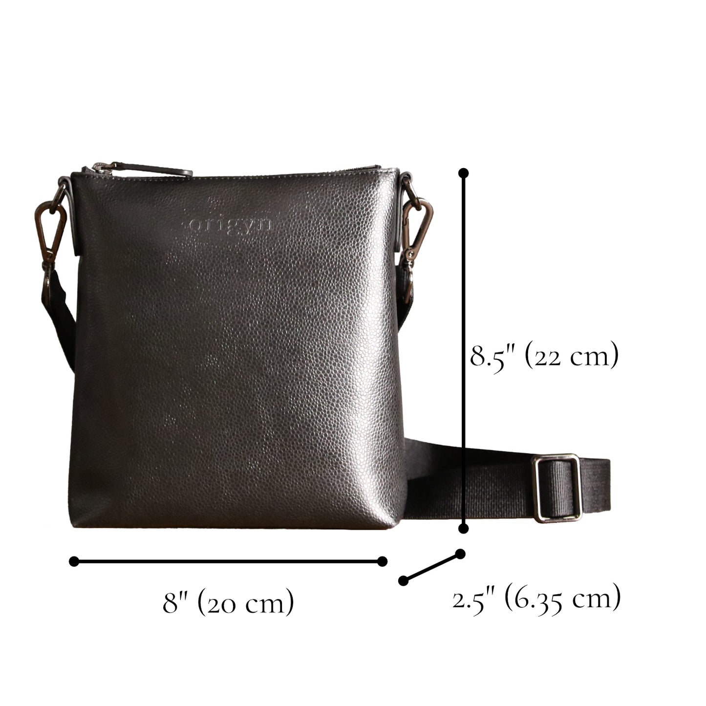 Origyn 04 - Plant-Based Vegan Leather Top Zip Handbag - Made with MIRUMĀ®